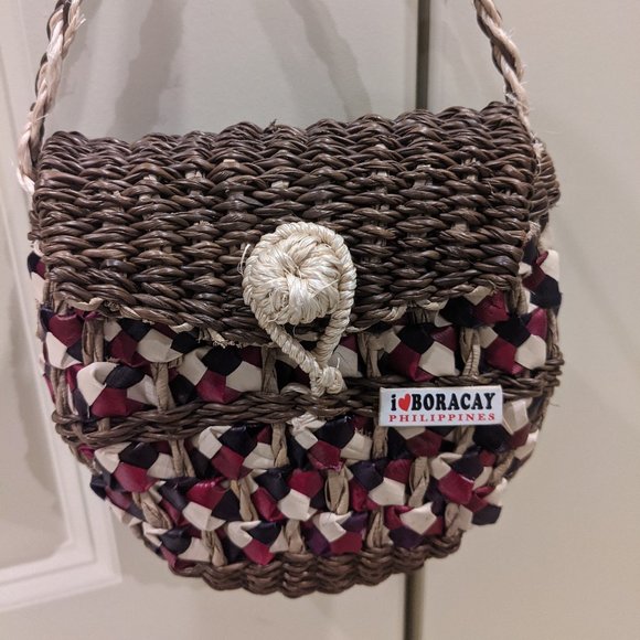Bohemian Style Handmade Straw Knit Purse - Picture 1 of 5